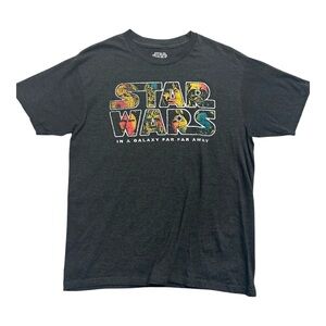 NWOT! Mens Star Wars Black T-Shirt!! In A Galaxy Far Away….Size Large!